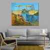 Most Langlois w Arles with Women Make ręcznie robione Vincent van Gogh Impressionist Canvas Art for Enterway Decor