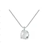 VOQ Collana con pendente a forma di fiore di pietra di luna di colore argento semplice da donna Gioielli regalo con catena a clavicola fantasia L230704