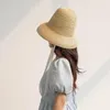 Breda brimhattar King Wheat 2023 Summer Brand Women Sun Straw Hat High Roof Travel Casual Sunshade Beach Fashion Model Stage Show Lady Top Cap