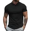 Mäns T -skjortor Herrens korta ärm Polo T -shirt - Casual Slim Fit Carred Tee Shirt för sommarmode andningsbar