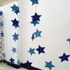 Décoration de fête tenture murale guirlandes d'étoiles en papier pour mariage maison bébé douche faveurs 2M