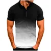 Polos pour hommes Mode Hommes Polo Shirt Business 3D Vêtements Gradient Color Tops Streetwear Polo Shirt Summer Short Sleeve Oversize T-Shirt 230713