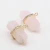 Naszyjniki z wisiorkami Natural Rose Quartzs Charms Kamień Dla kobiet DIY Biżuteria Prezent urodzinowy Rozmiar 20x35mm