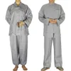 エスニック服男性と女性のショーリン寺院衣装禅仏教のローブレイ瞑想ガウンユニフォームモンク服スーツスーツ187A