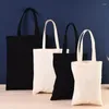 Opbergzakken 10 stks/partij Hoogwaardige Canvas Shopping Eco Herbruikbare Opvouwbare Schoudertas Handtas Tote Katoen