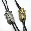 Strikjes Bolo Tie Retro Overhemd Ketting Bicolor Knows Poirot Touw Leren Ketting Lange Hanger