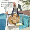 Abendtasche wasserdichte transparente Tasche tragbare Strand große Kapazität Kunststoff Mädchen Gelee Schulter Shopping Mode 230712