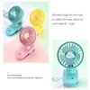 Elektrische ventilatoren Cartoon Desktop Oplaadbare Clip Miniventilator Studentenflat Draagbare Clip Muur USB Miniventilator met Led-licht en bediening