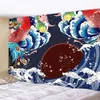 Гобетрики японский стиль Ocean Wave Home Decor Art Toobestry Bohemian Декор йога коврик хиппи йога коврик диван Объединение кровать R230713