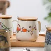 Muggar vintage kaffe mugg unika japanska retro stil keramiska koppar 380 ml ugn byte lera frukost kopp kreativ gåva till vänner r230713