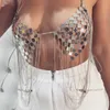 Ombligo Campana Anillos ANYTELKW Lentejuelas Borlas Cuerpo Cadena Trajes Sujetador Falda Bikini Rave Festival Fiesta Playa Moda Clubwear Accesorios Joyería 230713