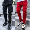 Men's Pants Spring And Autumn 2023 Cargo Brand Fashion Elastic Multi Bag Reflective Straight Tube Sports Casual