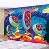 Tapisseries murales suspendues en forme de champignon, Mandala, scène de Tarot, décoration de maison, Hippie, Boho, décoration murale pour chambre, serviette de plage