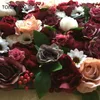 Fleurs décoratives Mixcolor 8 pcs/lot Artificielle Soie Rose Fleur Mur De Mariage Fond Décoration Route Plomb Arc TONGFENG