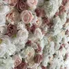 Dekorativa blommor tongfeng löpare festdekoration fleurs artificiell siden ros pion 3d blomma väggpanel bröllop bakgrund 8 st/parti