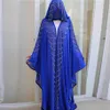 Siskakia strass perle manches chauve-souris Abaya robe grande taille 2020 nouveau islamique dubaï arabe musulman robes de chambre Eid tenues217W