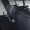 Novo 2 pçs assento de carro encosto de cabeça ganchos de armazenamento de fibra carbono textura bolsa organizador do carro titular gancho clipes acessórios do carro interior