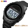 Skmei moda męska zegarki Solar Dostaw Digital Watch Waterproof Stopwatch Chrono Cyfrowe zegarek dla mężczyzn Montre Montre