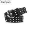 Ceintures Suppindy hommes ceinture Punk métal Rivet boucle luxe femmes jean ceinture Rock moto Hip Hop hommes ceinture Z230717