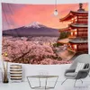 Gobeliny japońskie Mount Fuji Dekoracja domowa gobelin bohemian dekoracyjny materac podróżny joga mata hipisowa sofa koc joga mata jogi