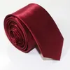 Satin Polyester silk Tie Necktie Neck Ties Men Women BURGUNDY Skinny Solid Color Plain 20 colors 5cmx145cm3090