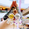 Mode Blogger Designer Jewelry Cartoon Astronaut KeyChain Populära astronaut nyckelchain Mobiltelefon Keychains Lanyards Keyrings Wholesale YS40