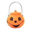 Neuheit Halloween Kinder Kürbis Eimer LED Glow Handheld Laterne rotierend mit Musik Party Requisiten