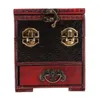 Jewelry Pouches Vintage Wooden Storage Box Treasure Chest Organizer Gifts 14x12cm