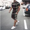 Мужские пластинки EST Summer Mens Tshirtsshortssets Слушаная негабаритная лучшая пара