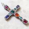 Anhänger Halsketten Buntes Kreuz Marke Edlen Schmuck Europa Talisman 925 Sterling Silber Vintage Geschenk Für Frauen 230712