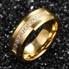 Anelli nuziali Nuncad maschile da 8 mm Anello in carburo di carburo di matrimonio con rotonda zirconia cubica zirconia gold oro anello di fidanzamento cz cz dimensione 7-12 230713