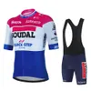 Radfahren Jersey Sets Soudal Quick Step Kurzarm Sommer Frankreich Rennrad Kleidung Atmungsaktive MTB Fahrrad Bib Anzug Ciclismo 230712