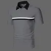 Erkek Polos İş İş Gündelik Polo Gömlek Erkekler Kart Kısa Kollu T-Shirt Yaz Golf Gömlek Düz Renk Basit Üstleri Moda Fitness Giyim 230712