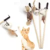 1 Stück mausförmiger Katzen-Teaser-Stick 15,74 Zoll, verschiedene Sorten, interaktives Katzenspielzeug