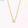 Argento 925 Nuova vendita calda di alta qualità delle donne delle ragazze lettera iniziale collana color oro 26 lettere fascino collane pendenti gioielli L230704