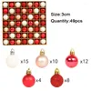 Party Decoration 49st 3cm Glitter Christmas Tree Balls Baubles Xmas Hanging Ornaments Home Year Garden Door 2024 Navidad