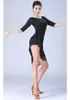 Vêtements de scène JUSTSAIYAN dame frangée Triangle robe latine Sexy une jupe adulte danse Costume femmes noir pratique