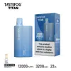 Yeni Puff Tastefog Titan Tek Kullanımlık Vapes Kit 10k Puffs Elektronik Sigara 2% 22ML 3200mAH 10 Film ile Hızlı Teslimat