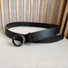 Designer Black Leather Belts Round Buckle Gunmetal Metal Mens Casual Trouser Jean Leather Belt