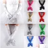 Митденс женские вечерние вечеринки формальные перчатки с твердым цветом атласный