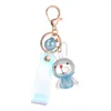 Keychains Cute Oiled Keychain Girl Liquid Floating Key Chain Bag Pendant Fashion Car Ring Gift