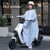 Abbigliamento da lavoro all'aperto per esterni lunghi impermeabili per esterni oxford cappotto da pioggia per la pioggia per escursioni per adulti/pioggia di bici elettrica