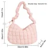 Evening Bags Casual Quilted Hobos Women Shoulder Crossbody Designer Nylon Padded Handbags Luxury Soft Puffy Bag Lady Tote Shopper Purses 230713