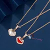 925 Sterling Silver Longevity Lock Chinese Style Kirin Ruyi Necklace V Gold High Version Ping En lås kassakedjor Explosion Model