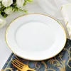 Plates Christmas Decorations For Home Nordic Simple Plate Western Gold And Silver Side Flat Steak European Round