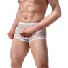 Underpants CLEVERMENMODE Sexy Mesh Underwear Men Fishnet Boxers Transparent Erotic Lingerie Underpants Trunks Boxer Panties Shorts Bottoms J230713