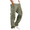 Herenbroek Heren Casual Taille Kleur Sporthoed Multi Geweven Pocket Voet Touw Solid Street Cargo Sokken