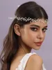 Headpieces Handmade Crystal Pearls Long Flower Headbands Para Noiva Mulheres Meninas Tiara Hairbands Wedding Hairbands