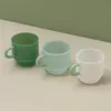 Tazze Tazze da tè Tazza di giada Vetro verde retrò Tazze da tè resistenti al calore Tazza da caffè in vetro Bicchieri Bere latte Acqua Tazza da caffè R230712