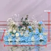 Fiori decorativi Matrimonio Strada Citata Fila di fiori con base in schiuma Decorazione di seta Sfondo Arco Parete Palcoscenico Pre-funzione